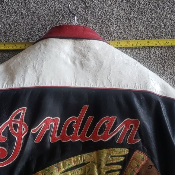 Very Rare Jeff Hamilton Leather Indian Motorcycle Jacket from the 80's - Picture 4 of 12